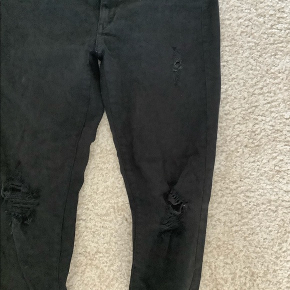 American eagle super stretch black ripped jeans - Picture 3 of 5